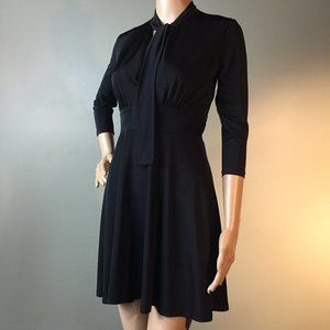 Bebe Size XS Black 3/4 Sleeve Mini Dress Formal Classy Stewardess Style